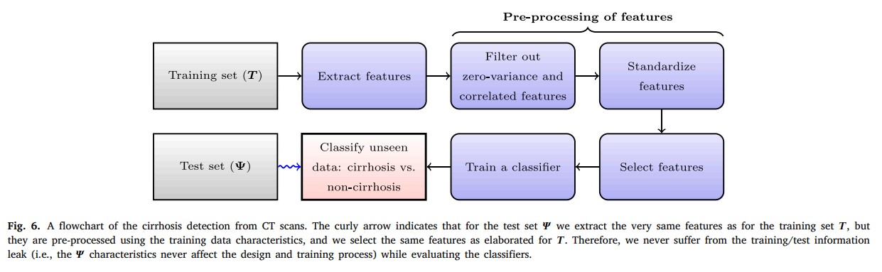 detecting of liver cirrhosis jpg the graphic featured a flowchart of the cirrhosis detection from CT scans