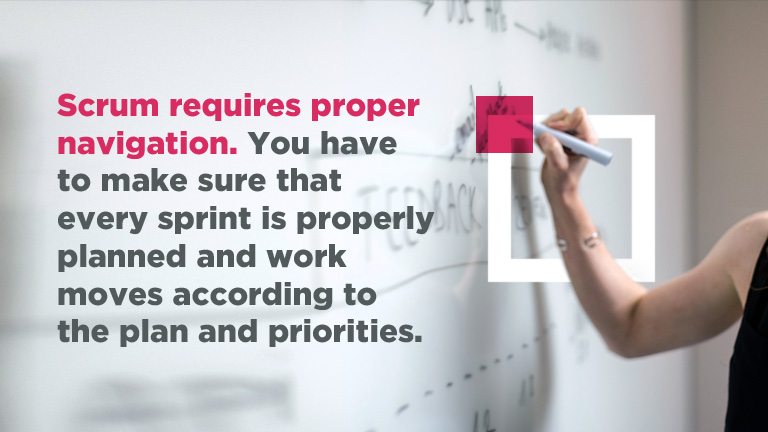 a man writing on a board, chain of roles in medical outsorcing software project in scrum