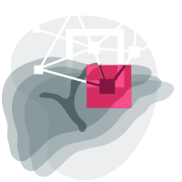 ground-truth preparation in medical project icon decorative icon depicting the brain and neural networks prepared for the subpage on ground-truth preparation in medical project by Graylight Imaging