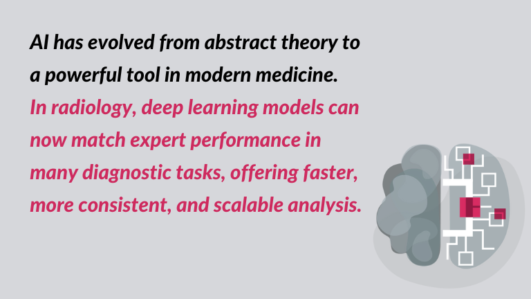The quote related to artificial intelligence in medical imaging field: 